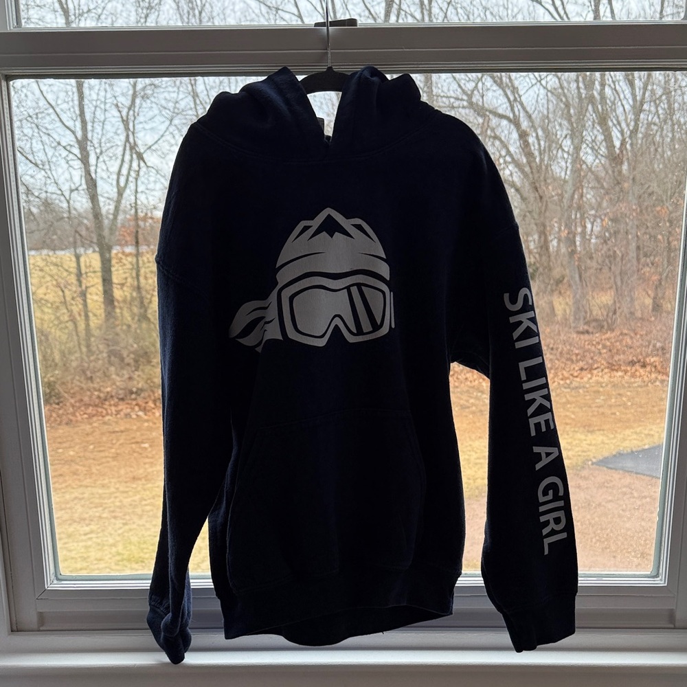 Ski Like a Girl Navy Hoodie